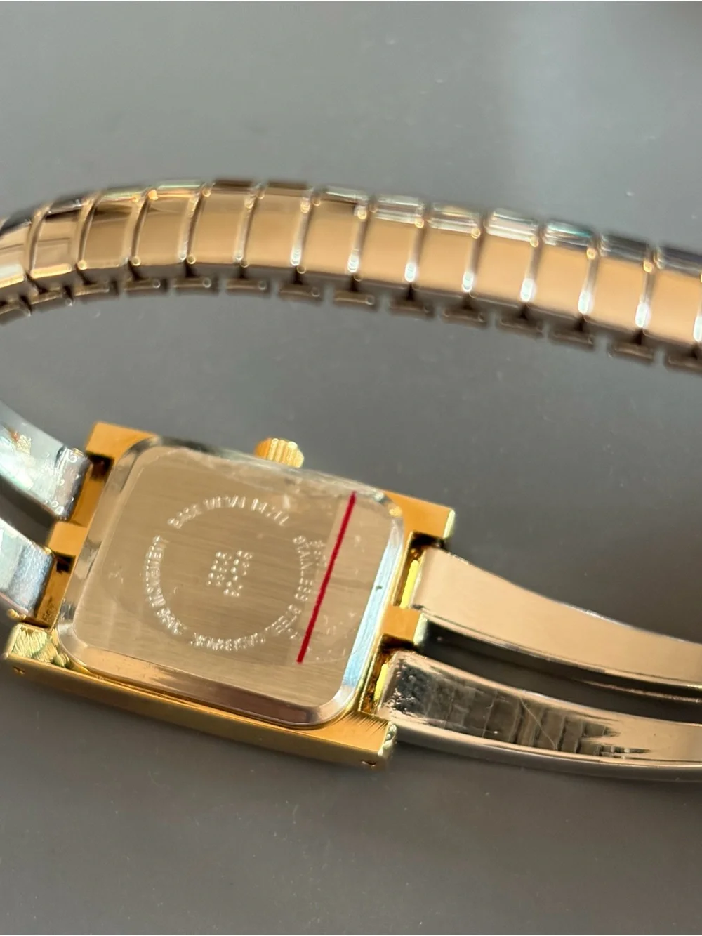 Avanti Quartz Women’s Gold Dial Two-Tone Metal Bangle Watch New Battery